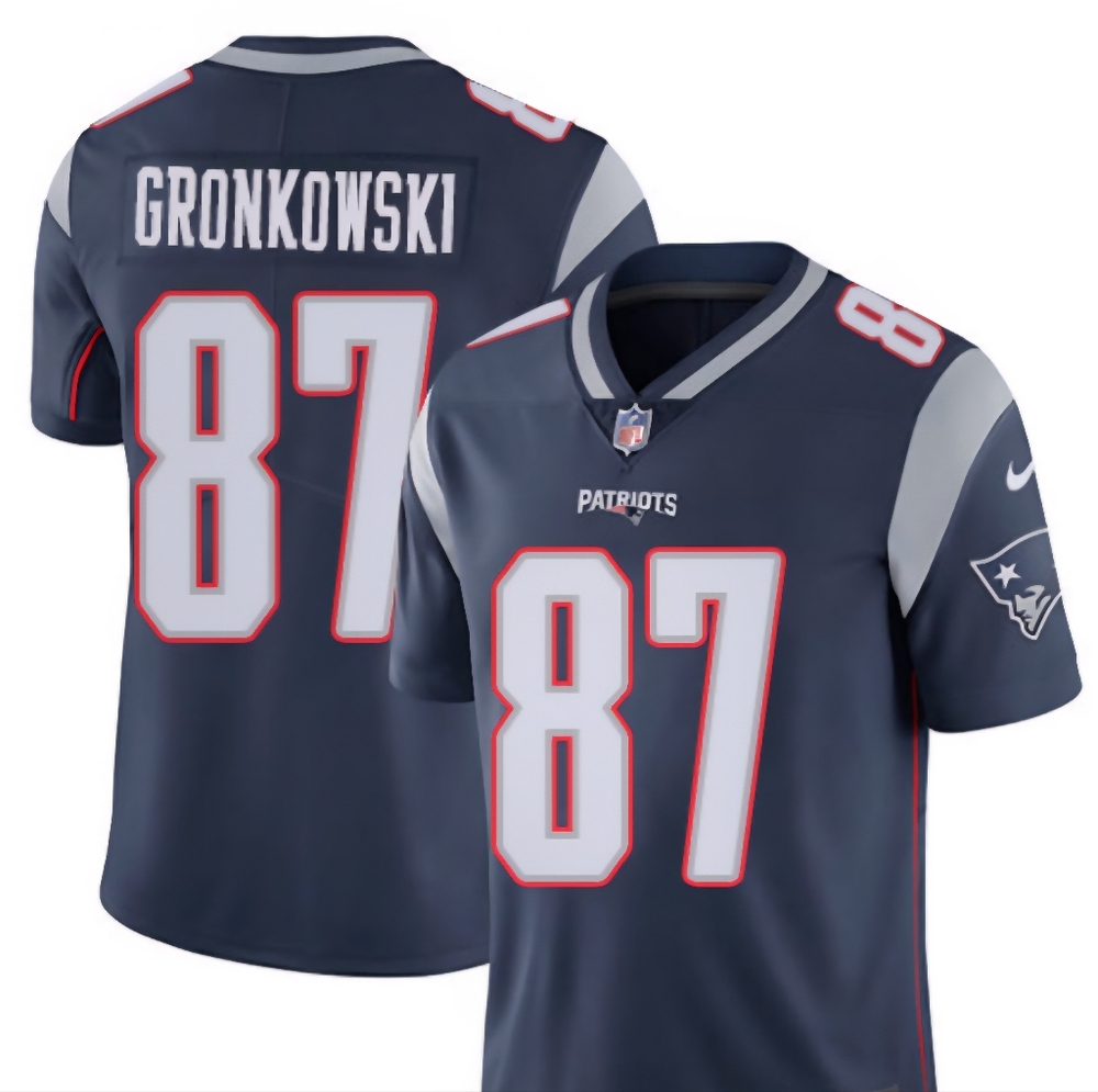 Nike Patriots Rob Gronkowski #87 Jersey - Navy and Red